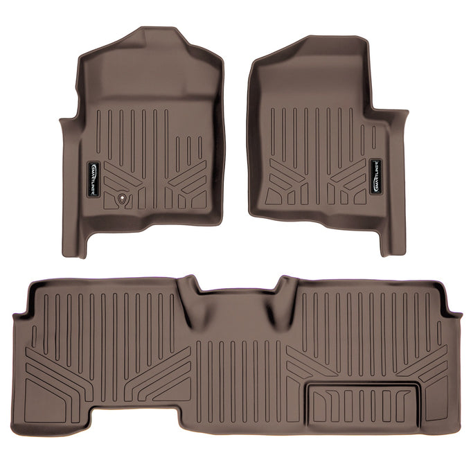 Floor Mats 2 Row Liner Set Tan <br> 09-10 Ford F-150 SuperCab