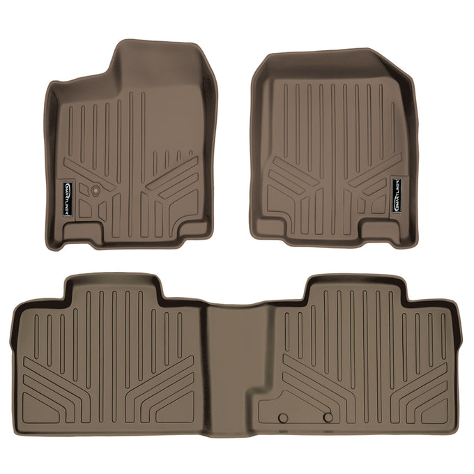 Floor Mats 2 Row Liner Set Tan <br> 07-10 Ford Edge07-10 Lincoln MKX