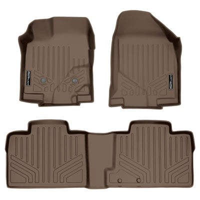 Floor Mats 2 Row Liner Set Tan <br> 11-14 Ford Edge11-15 Lincoln MKX