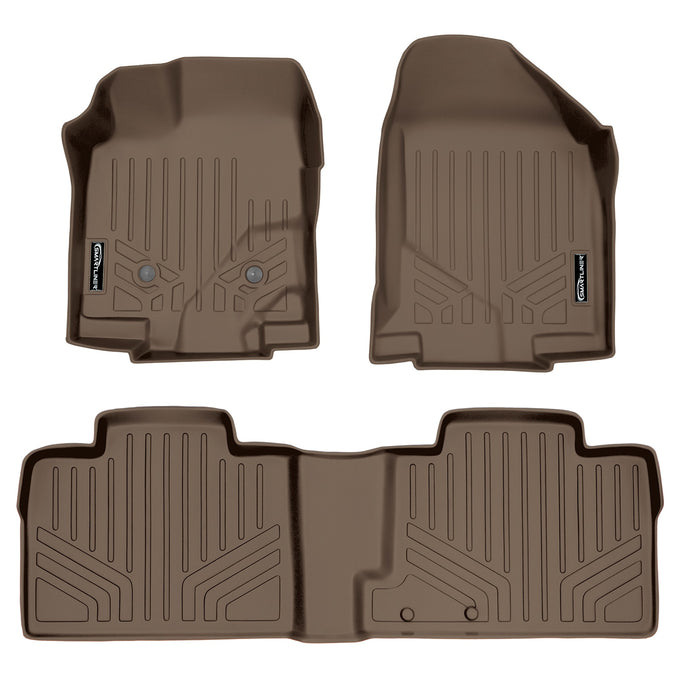 Floor Mats 2 Row Liner Set Tan <br> 11-14 Ford Edge11-15 Lincoln MKX