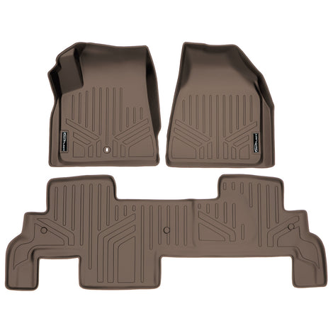 Floor Mats 2 Row Liner Set Tan <br> 07¨C17 Outlook/Traverse/Enclave/Acadia