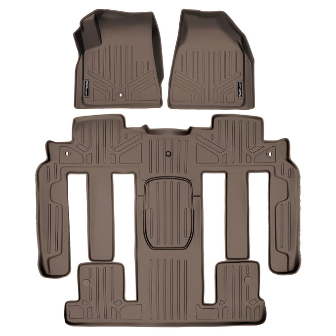 Floor Mats 3 Row Liner Set Tan <br> 09¨C17 Traverse/Enclave/Outlook/Acadia