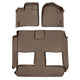 Floor Mats 3 Row Liner Set Tan <br> 08-20 Dodge Caravan08-16 Chrysler Town & Country