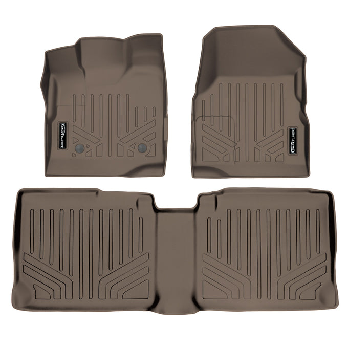 Floor Mats 2 Row Liner Set Tan <br> 11-17 Chevrolet Equinox11-17 GMC Terrain