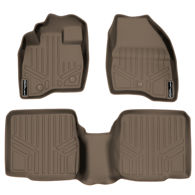 Floor Mats 2 Row Liner Set Tan <br> 11-14 Ford Explorer