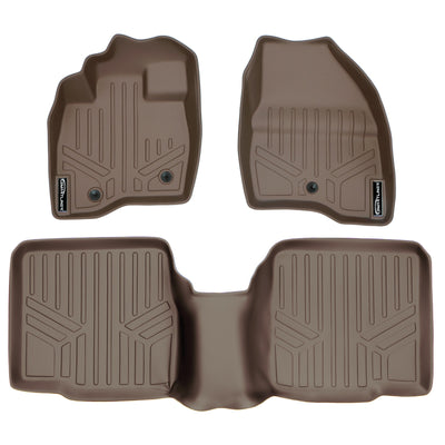 Floor Mats 2 Row Liner Set Tan <br> 17-19 Ford Explorer