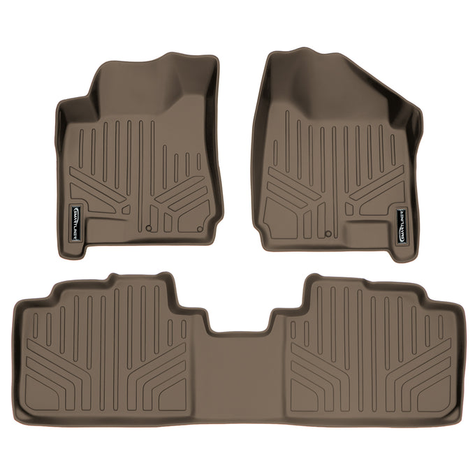 Floor Mats 2 Row Liner Set Tan <br> 10-16 Cadillac SRX