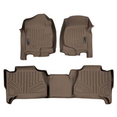 Floor Mats 2 Row Liner Set Tan <br> 07-14 Cadillac Escalade