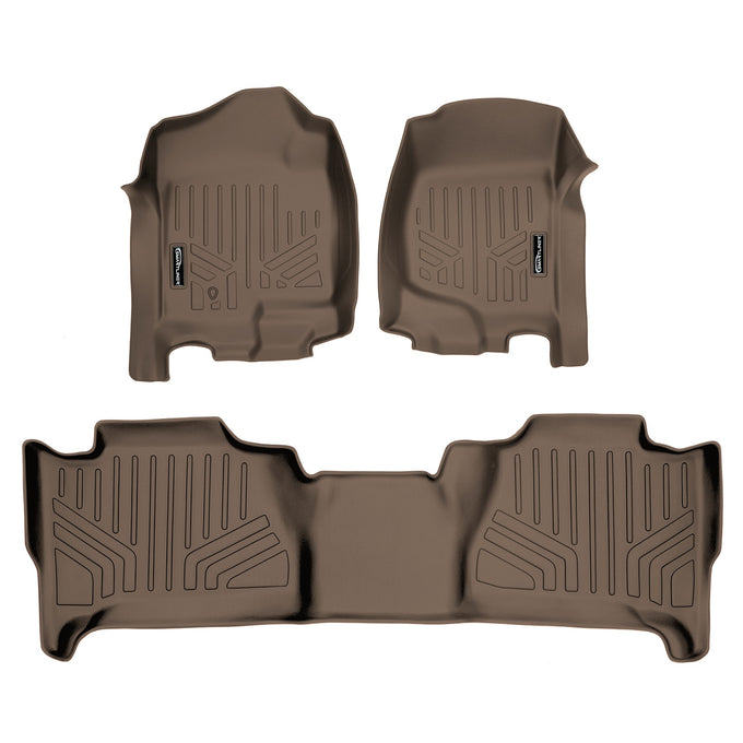 Floor Mats 2 Row Liner Set Tan <br> 07-14 Cadillac Escalade