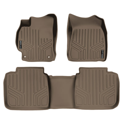 Floor Mats 2 Row Liner Set Tan <br> 12-15 Toyota Camry