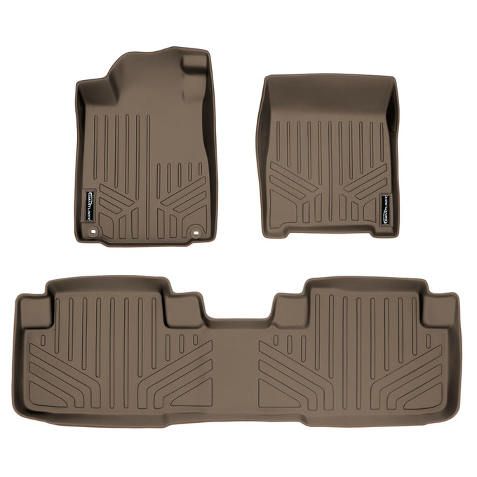 Floor Mats 2 Row Liner Set Tan <br> 12-16 Honda CR-V