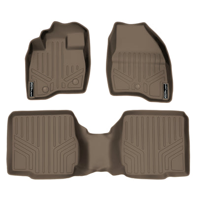 Floor Mats 2 Row Liner Set Tan <br> 11-14 Ford Explorer