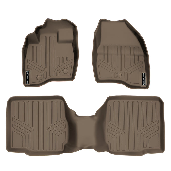 Floor Mats 2 Row Liner Set Tan <br> 11-14 Ford Explorer