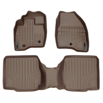 Floor Mats 2 Row Liner Set Tan <br> 17-19 Ford Explorer