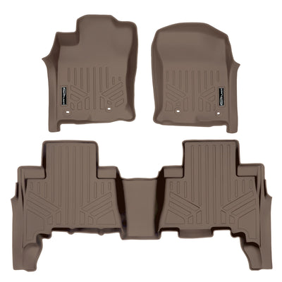 Floor Mats 2 Row Liner Set Tan <br> 13-22 Toyota 4Runner14-22 Lexus GX460