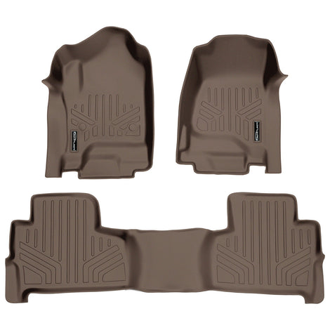 Floor Mats 2 Row Liner Set Tan <br> 15-20 Chevrolet Tahoe15-20 GMC Yukon
