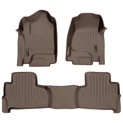 Floor Mats 2 Row Liner Set Tan <br> 15-20 Chevrolet Tahoe15-20 GMC Yukon