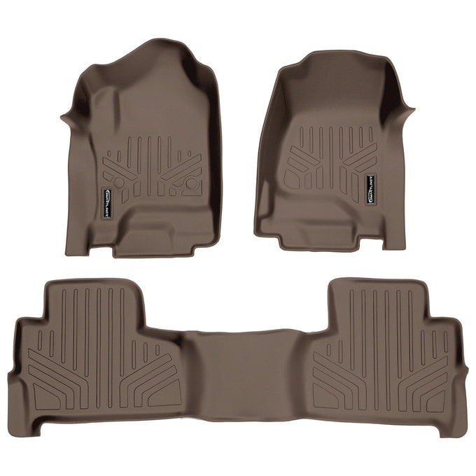 Floor Mats 2 Row Liner Set Tan <br> 15-20 Chevrolet Tahoe15-20 GMC Yukon