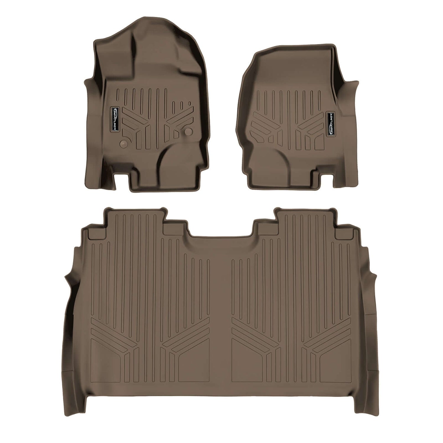 2 Row Tan Floor Liner <br> 22-23 Ford F-150 Lightning