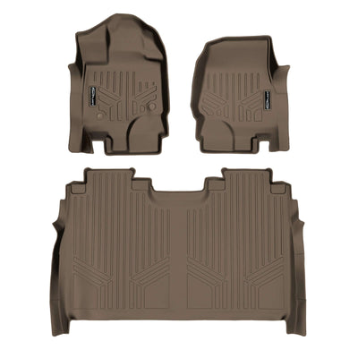 2 Row Tan Floor Liner <br> 22-23 Ford F-150 Lightning