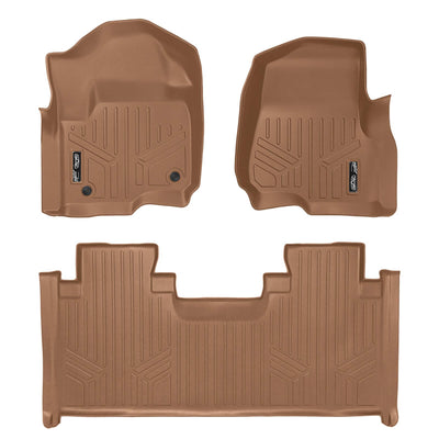 Floor Mats 2 Row Liner Set Tan <br> 17¨C22 Ford F-250/350 SD SuperCab w/ Front Bench