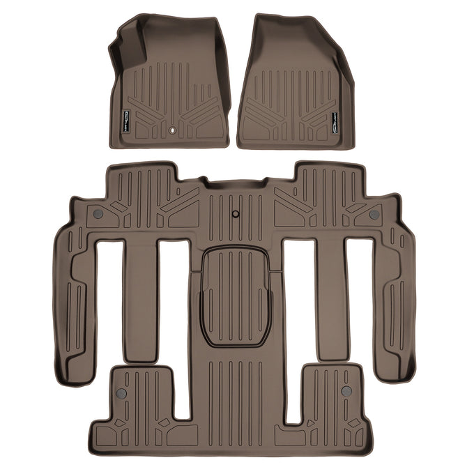 Floor Mats 3 Row Liner Set Tan <br> 07¨C08 Outlook/Acadia & 08 Enclave