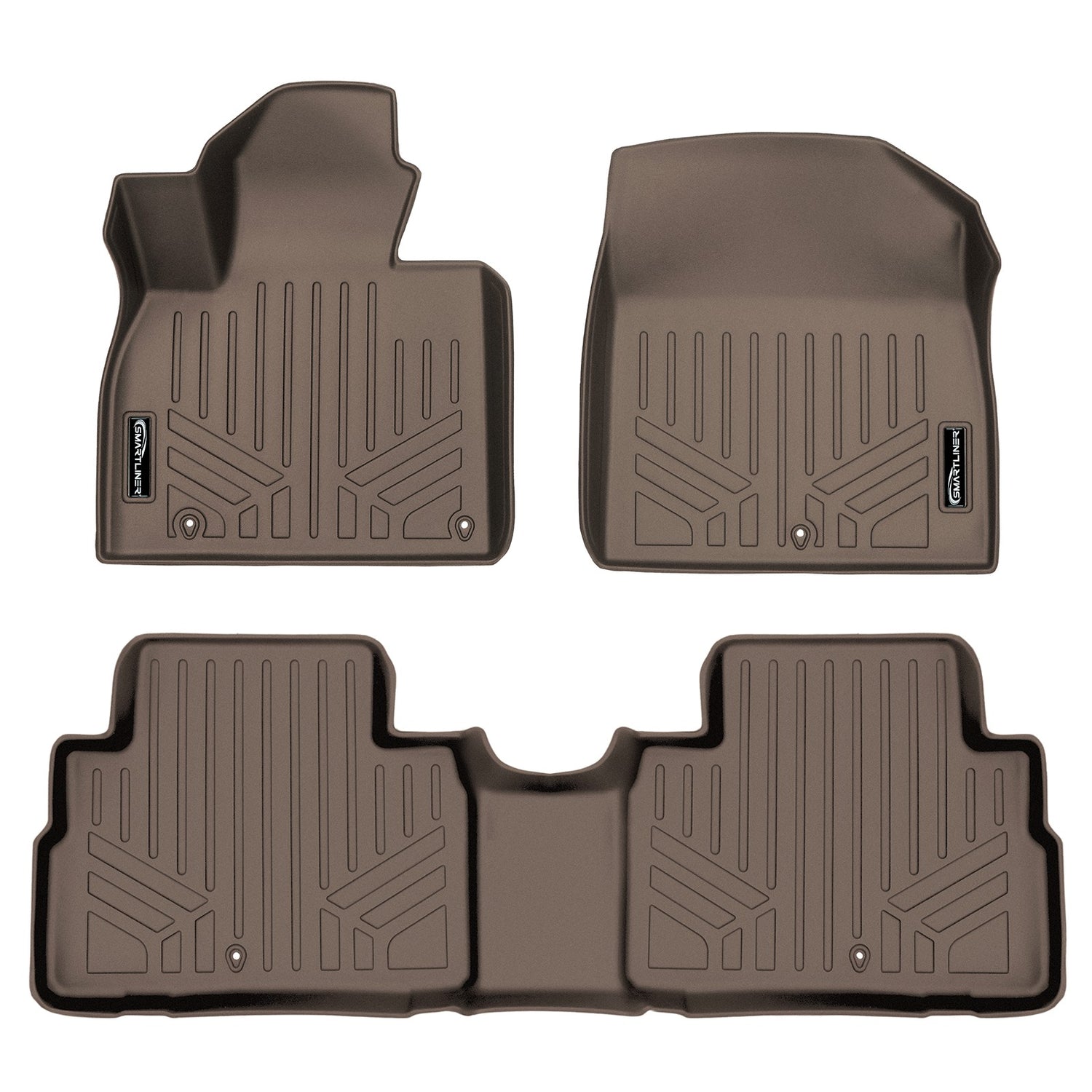 Tan 2 Row Floor Liner <br> 20-23 Kia Telluride
