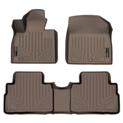 Tan 2 Row Floor Liner <br> 20-23 Kia Telluride