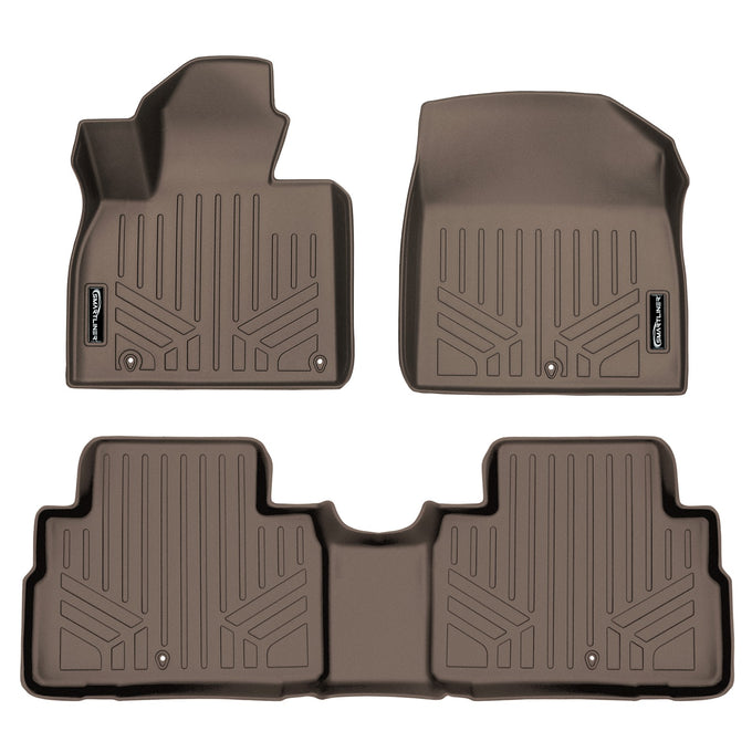 Tan 2 Row Floor Liner <br> 20-23 Kia Telluride