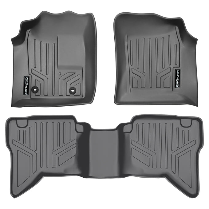 Floor Mats 2 Row Liner Set Grey <br> 12-14 Hilux Vigo