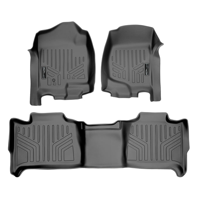 Floor Mats 2 Row Liner Set Grey <br> 07¨C14 Tahoe/Yukon/Yukon XL incl. Denali