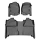 Floor Mats 2 Row Liner Set Grey <br> 07¨C14 Chevy/GMC 1500¨C3500 HD Crew Cab