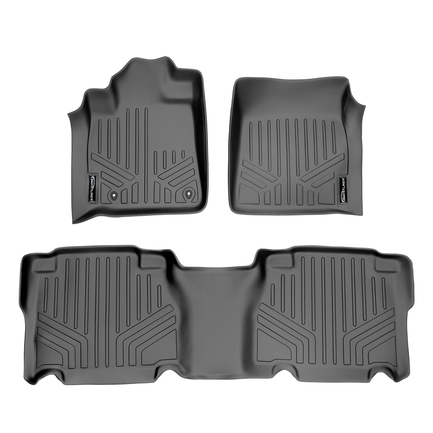 Floor Mats 2 Row Liner Set Grey <br> 07-11 Honda CR-V