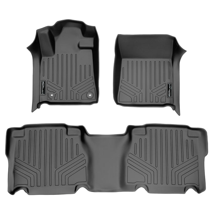 Floor Mats 2 Row Liner Set Grey <br> 12-13 Toyota Tundra CrewMax Cab