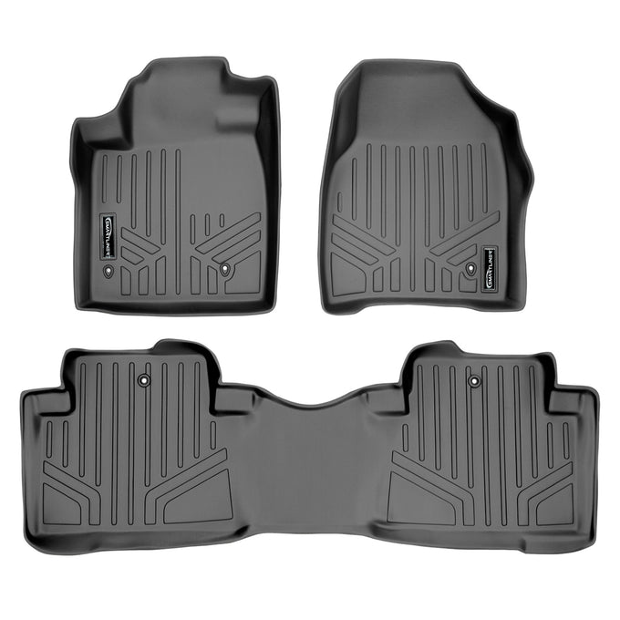Floor Mats 2 Row Liner Set Grey <br> 09-15Honda Pilot