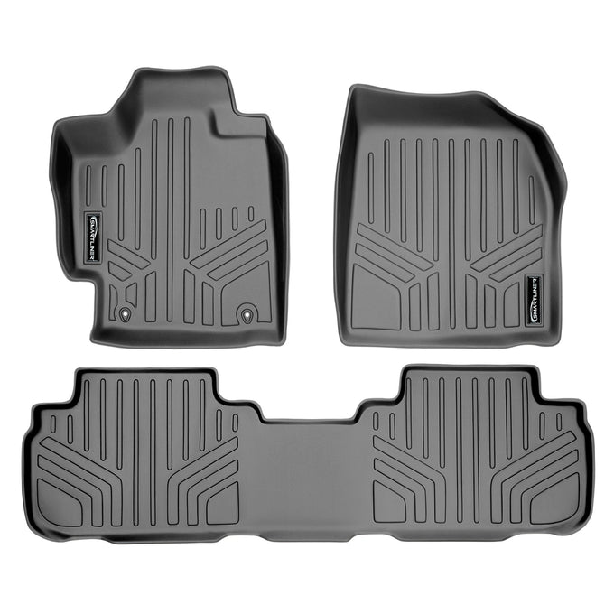 Floor Mats 2 Row Liner Set Grey <br> 08-13 Toyota Highlander (Non Hybrid)