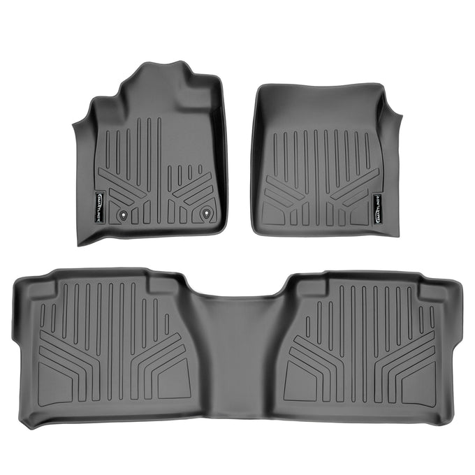 Floor Mats 2 Row Liner Set Grey <br> 07-11 Toyota Tundra Double Cab