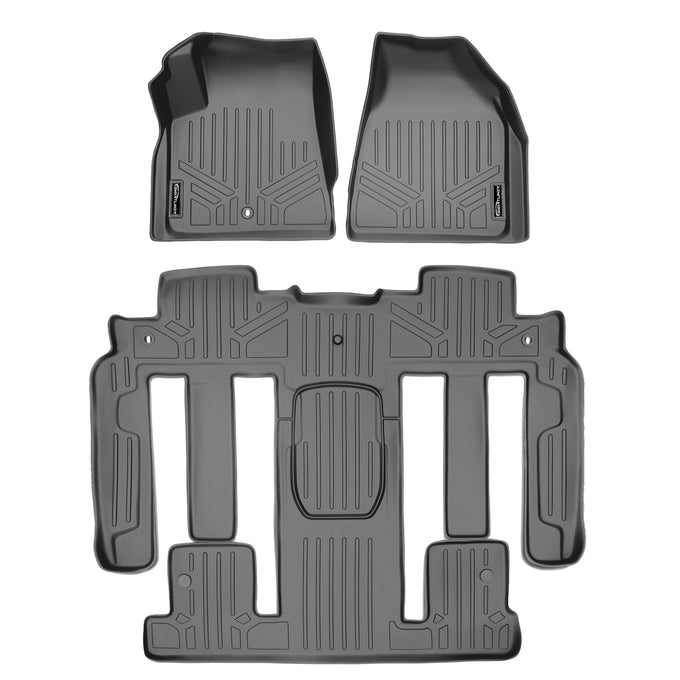Floor Mats 3 Row Liner Set Grey <br> 09¨C17 Traverse/Enclave/Outlook/Acadia