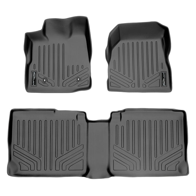 Floor Mats 2 Row Liner Set Grey <br> 10-11 Chevrolet Equinox10-11 GMC Terrain