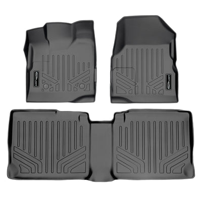 Floor Mats 2 Row Liner Set Grey <br> 11-17 Chevrolet Equinox11-17 GMC Terrain