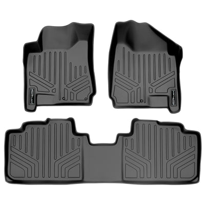 Floor Mats 2 Row Liner Set Grey <br> 10-16 Cadillac SRX