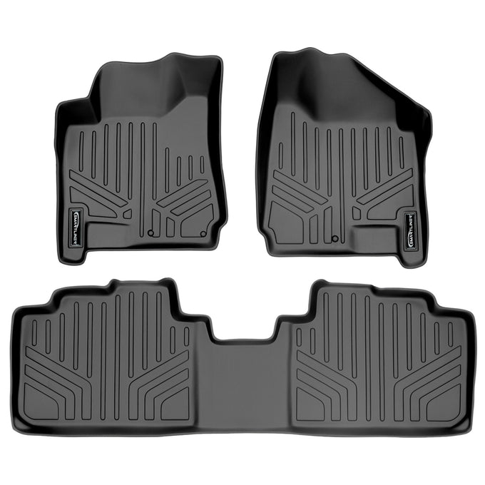 Floor Mats 2 Row Liner Set Grey <br> 10-16 Cadillac SRX