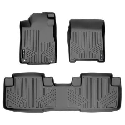 Floor Mats 2 Row Liner Set Grey <br> 12-16 Honda CR-V