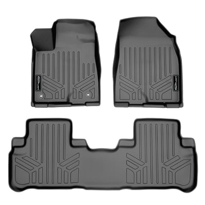 Floor Mats 2 Row Liner Set Grey <br> 14-19 Toyota Highlander