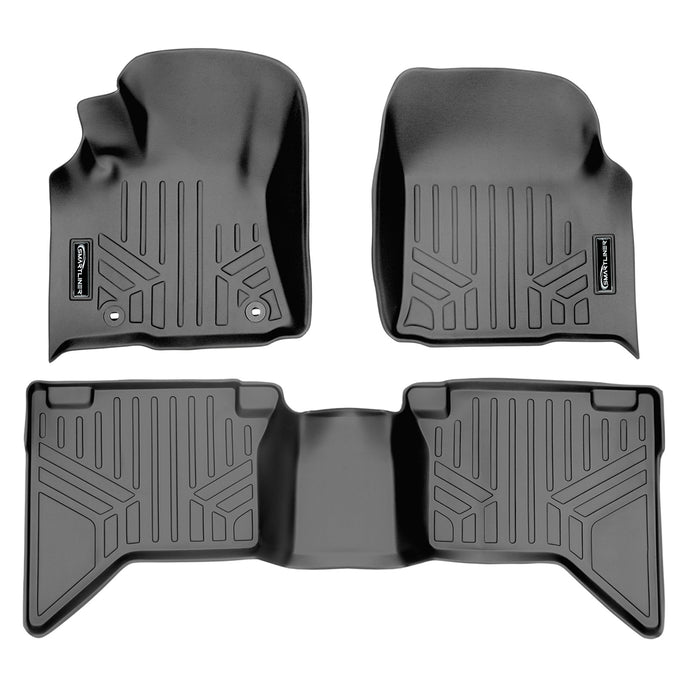 Floor Mats 2 Row Liner Set Grey <br> 15-18 Hilux REVO