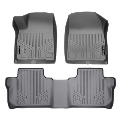 Floor Mats 2 Row Liner Set Grey <br> 20-21 Cadillac XT6 with Bench Seats