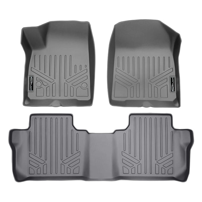 Floor Mats 2 Row Liner Set Grey <br> 20-21 Cadillac XT6 with Bench Seats