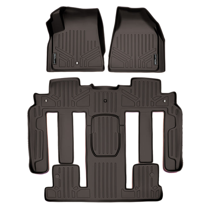 Floor Mats 2 Row Liner Set Cocoa <br> 09¨C17 Traverse/Enclave/Outlook/Acadia