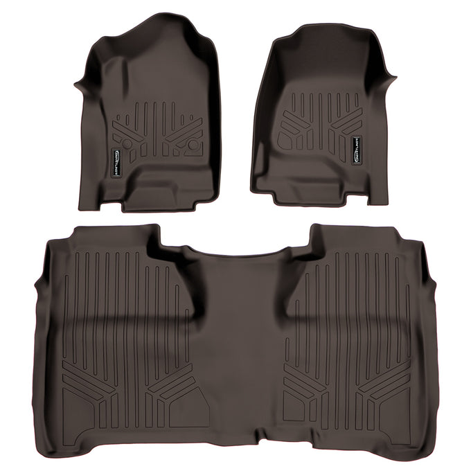 Floor Mats 2 Row Liner Set Cocoa <br> 14¨C20 Chevy/GMC 1500¨C3500 HD Crew Cab