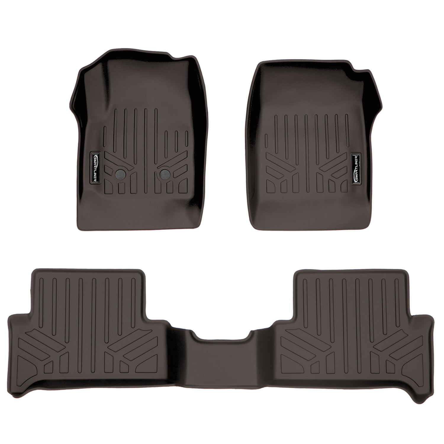 Floor Mats 2 Row Liner Set Cocoa <br> 15-22 Chevrolet Colorado GMC Canyon Extended Cab